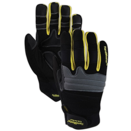 Mechanics Gloves, L, Black, Padded